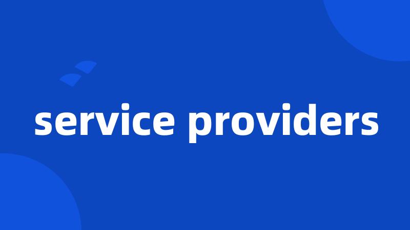 service providers