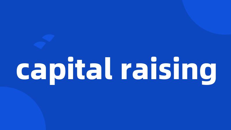 capital raising