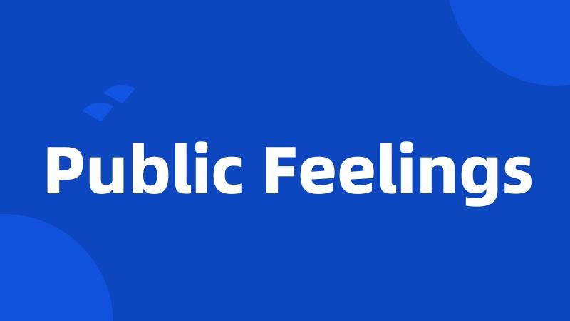 Public Feelings