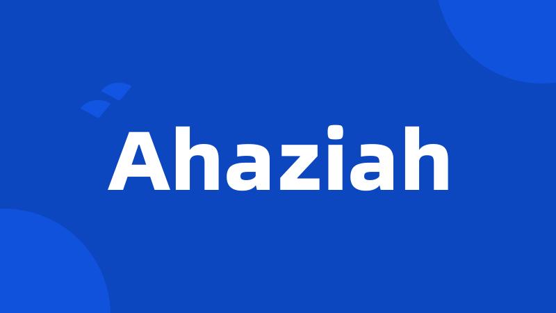Ahaziah