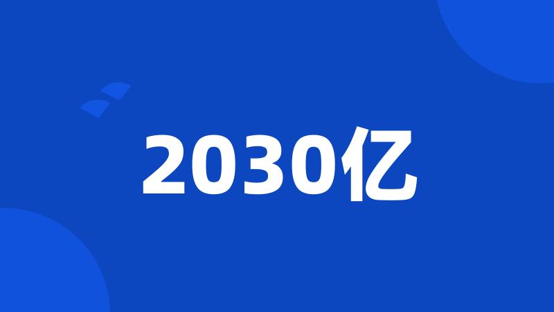 2030亿