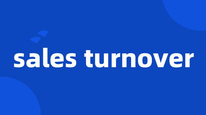 sales turnover