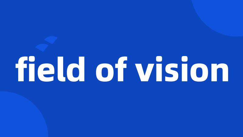 field of vision