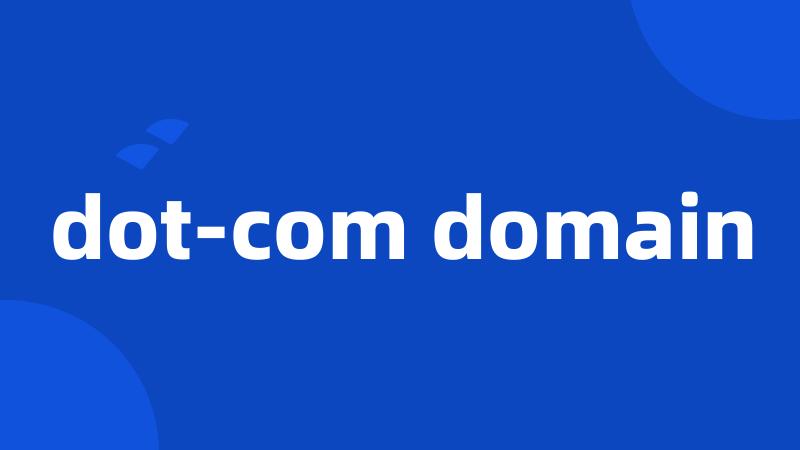 dot-com domain