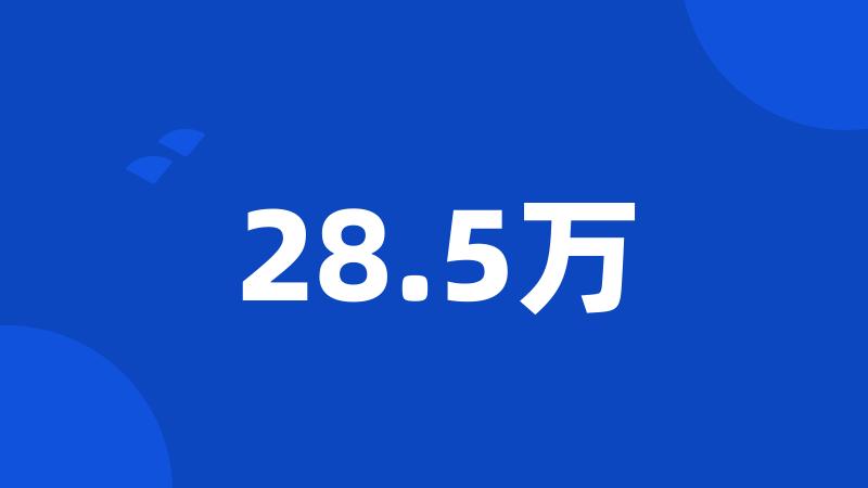 28.5万