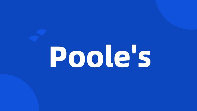 Poole's