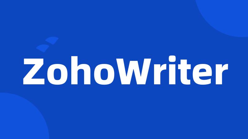 ZohoWriter