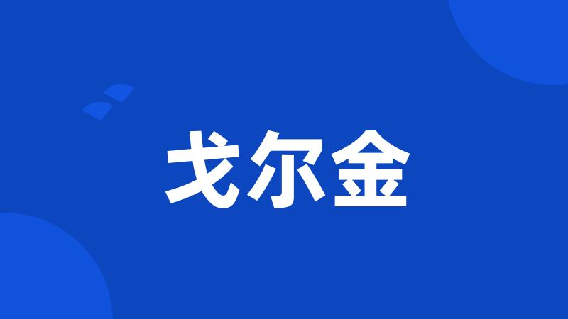 戈尔金