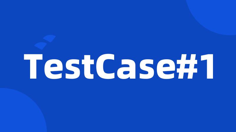 TestCase#1