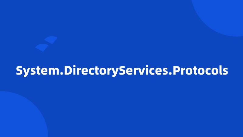 System.DirectoryServices.Protocols