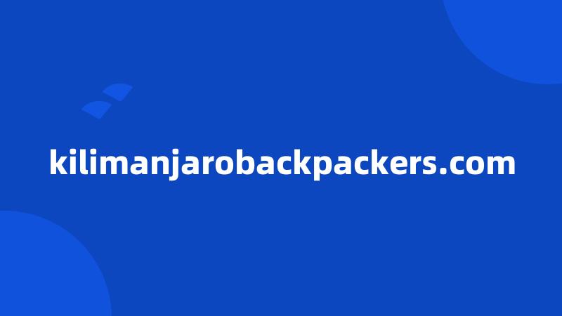 kilimanjarobackpackers.com