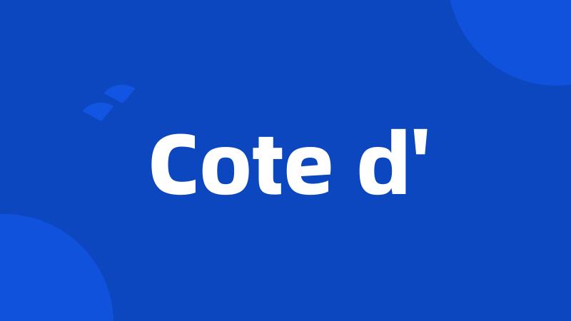 Cote d'