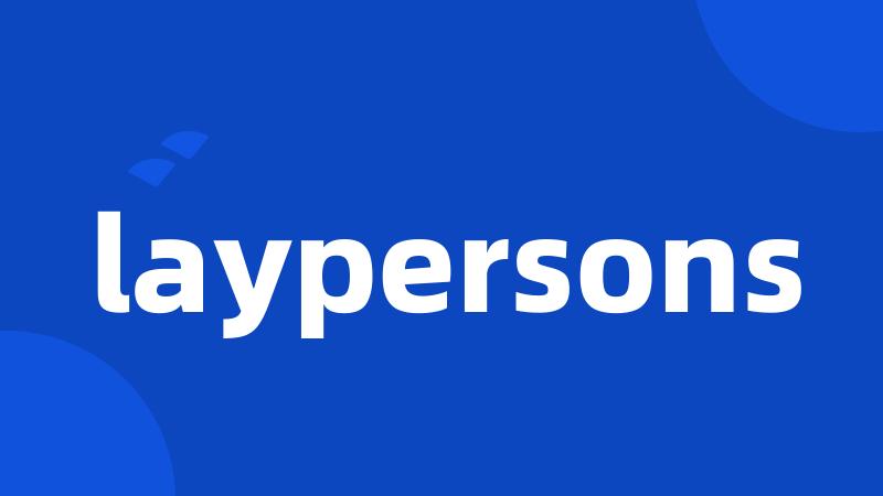 laypersons