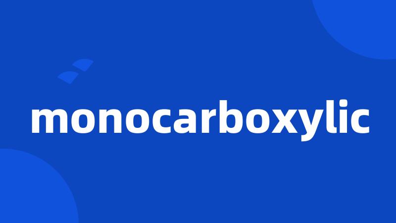 monocarboxylic