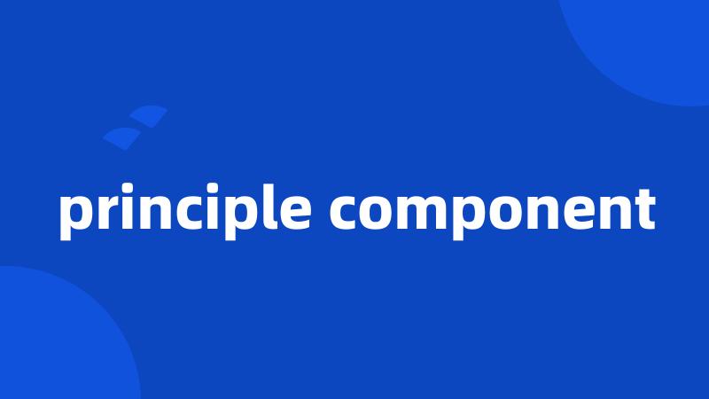 principle component