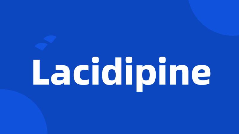 Lacidipine