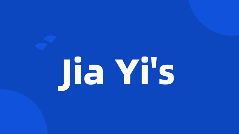 Jia Yi's