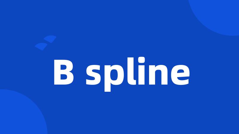 B spline