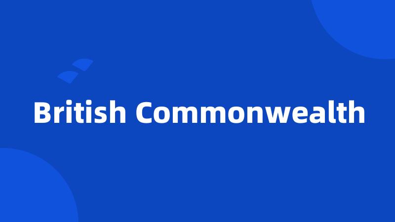 British Commonwealth