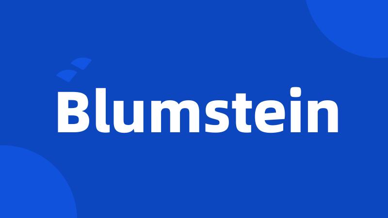 Blumstein