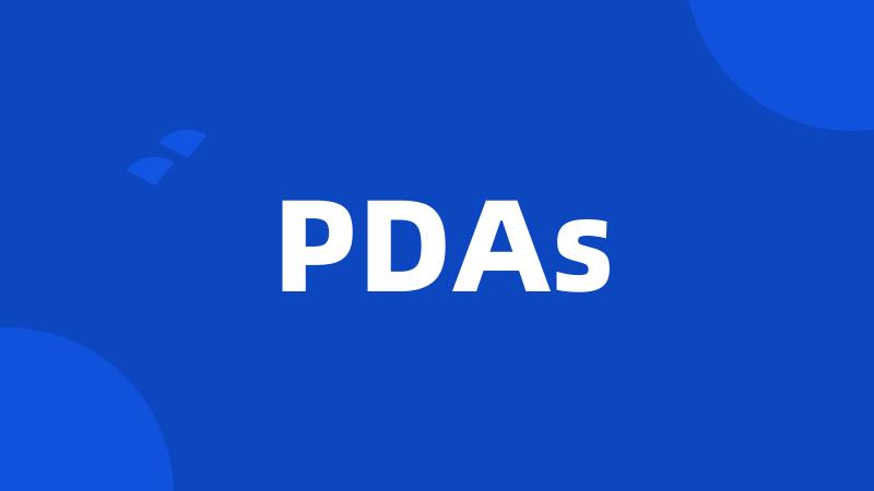 PDAs