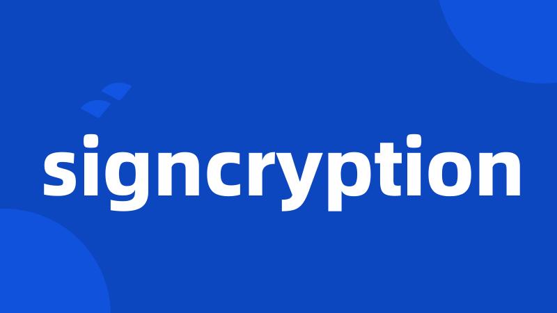 signcryption