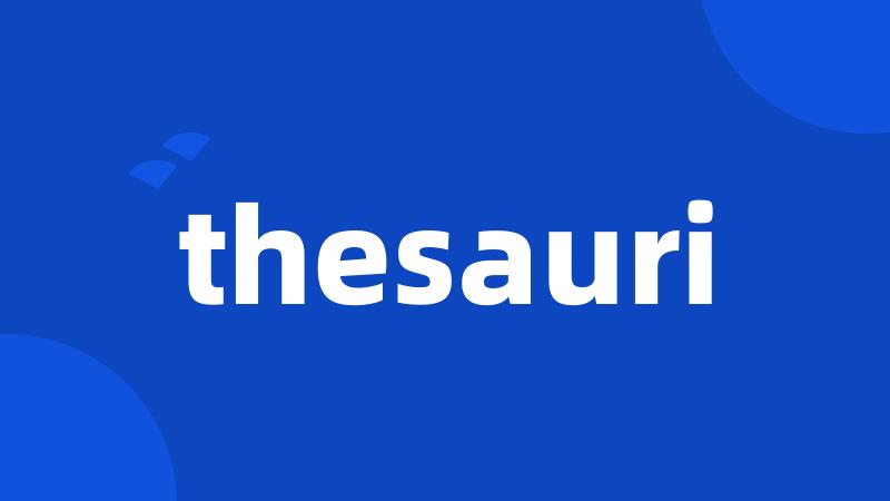 thesauri