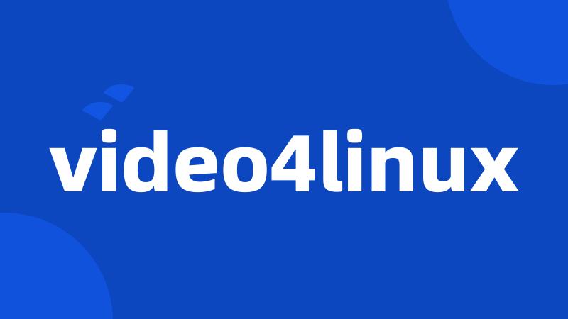 video4linux