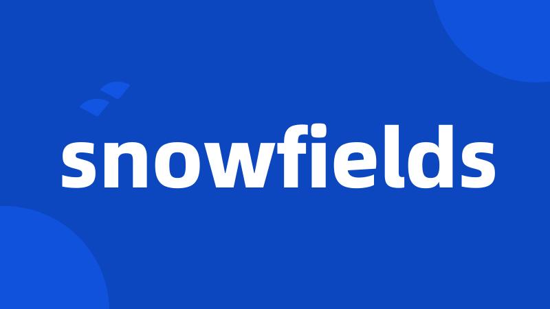 snowfields