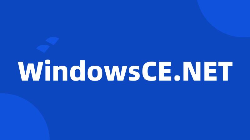 WindowsCE.NET