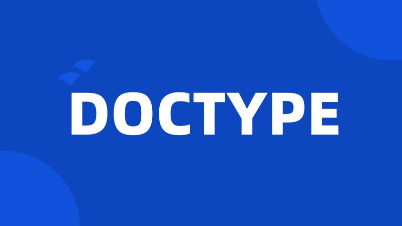 DOCTYPE