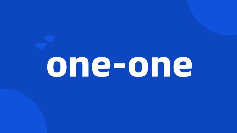 one-one