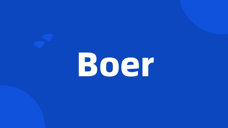 Boer