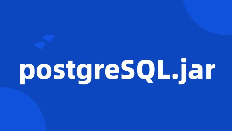 postgreSQL.jar