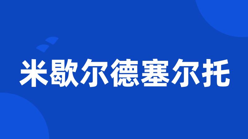 米歇尔德塞尔托