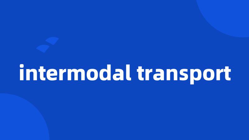 intermodal transport