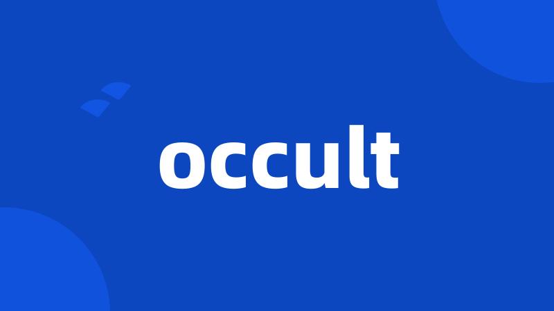 occult