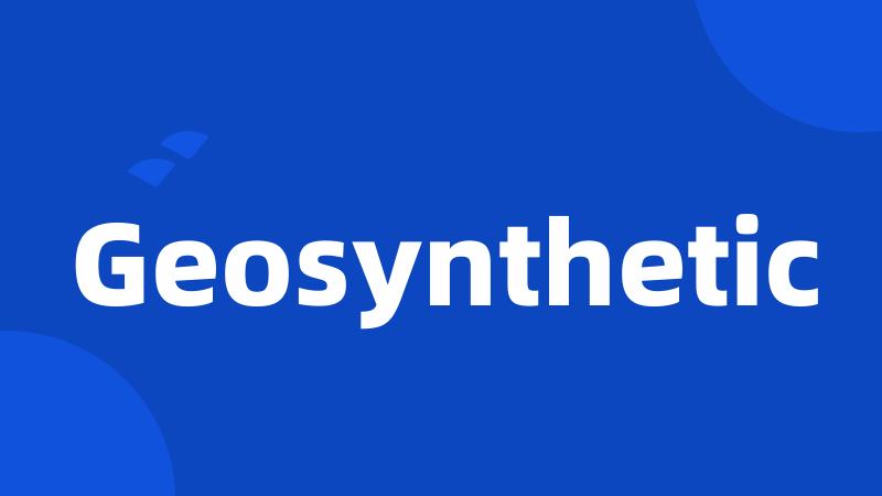 Geosynthetic