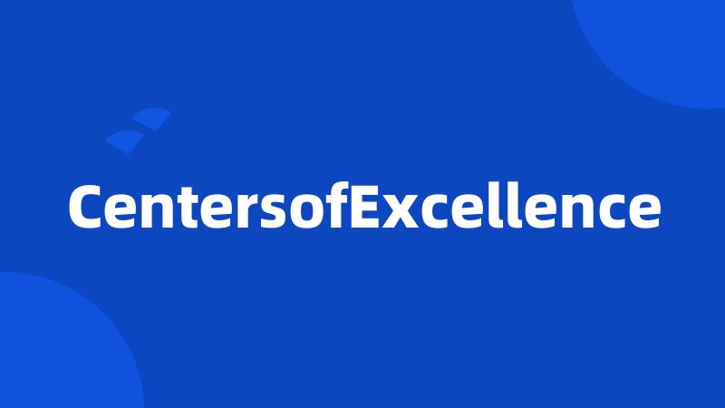 CentersofExcellence