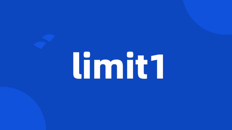 limit1