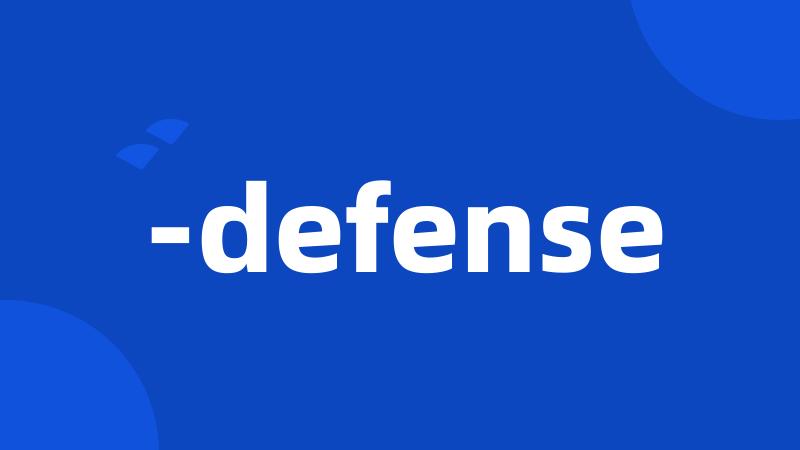 -defense