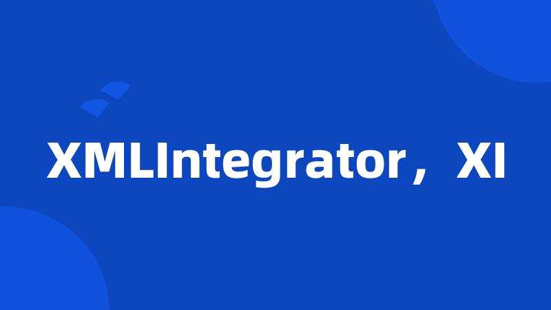 XMLIntegrator，XI