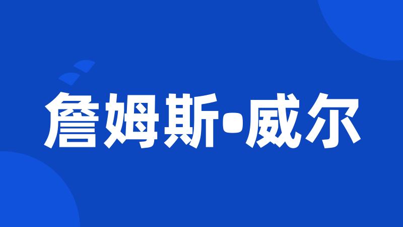 詹姆斯•威尔