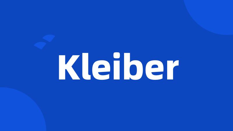 Kleiber