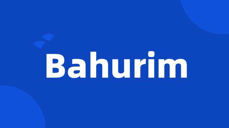 Bahurim