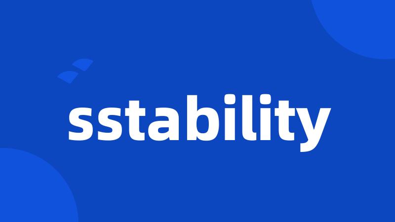 sstability