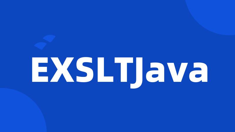 EXSLTJava