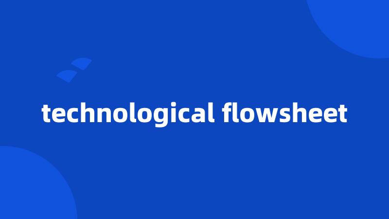 technological flowsheet