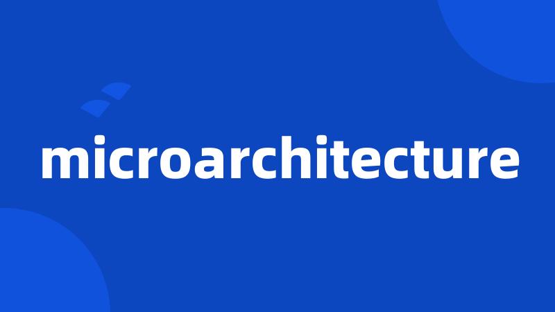 microarchitecture