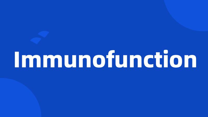 Immunofunction